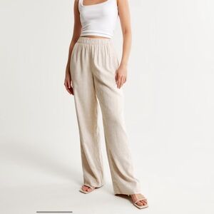 Abercrombie and Fitch Linen-Blend Pull-On Pant/Size Small